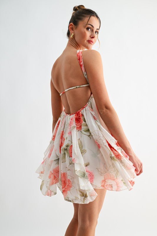 Elise Jardin Couture Silk-Illusion  Formal Mini Dress