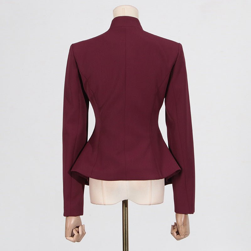 Embroidered Blazer & Pleated Skirt Set(MS214)