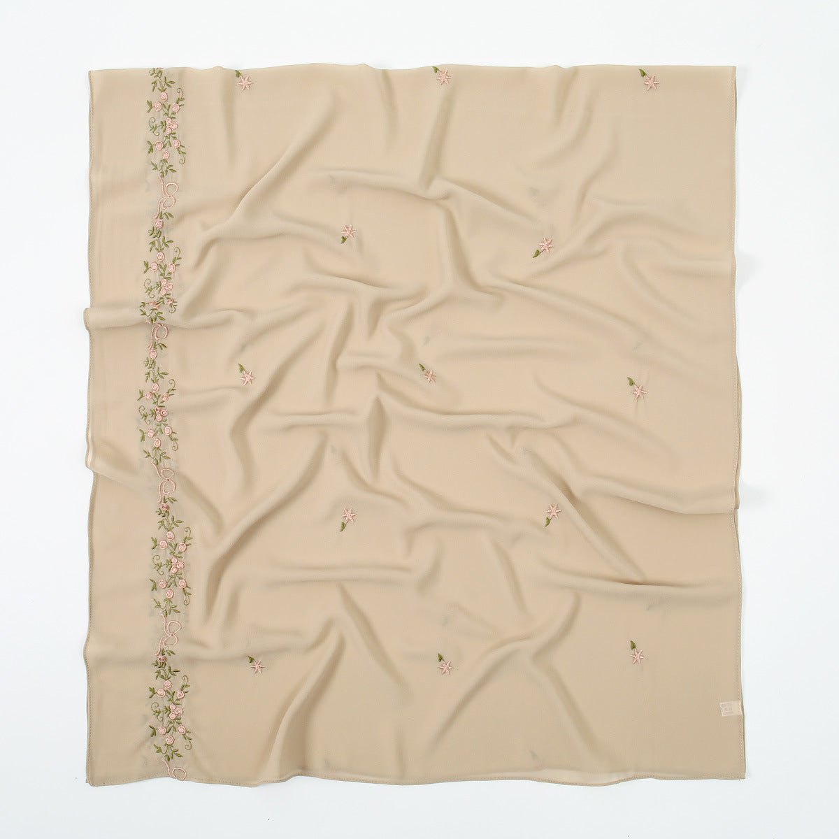 Embroidered Chiffon Hijab Scarf | Chiffon Hijab With Embroidery (MH220)