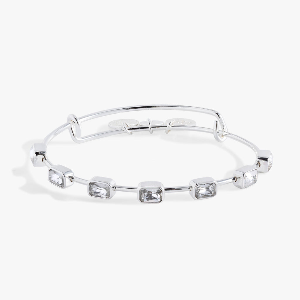 April Birthstone Emerald Cut Bangle