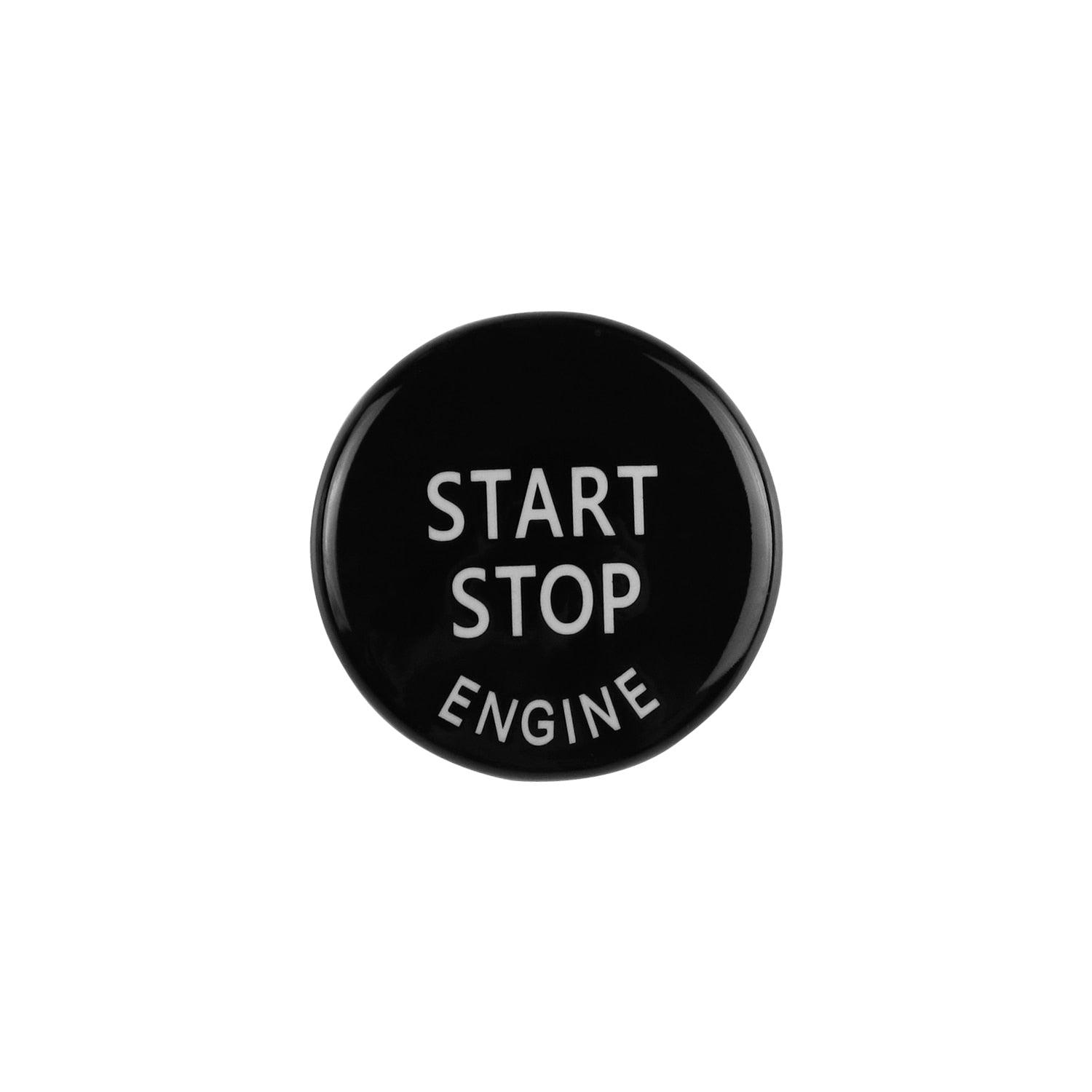 Engine START STOP Sports Engine Start Stop Button Cover Keyless Go Ignition Sticker Start Stop Engine Button Switch Cover Button Accessories Key Decor for Car Replace Cover