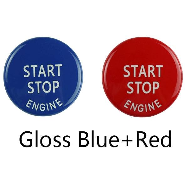 Engine START STOP Sports Engine Start Stop Button Cover Keyless Go Ignition Sticker Start Stop Engine Button Switch Cover Button Accessories Key Decor for Car Replace Cover