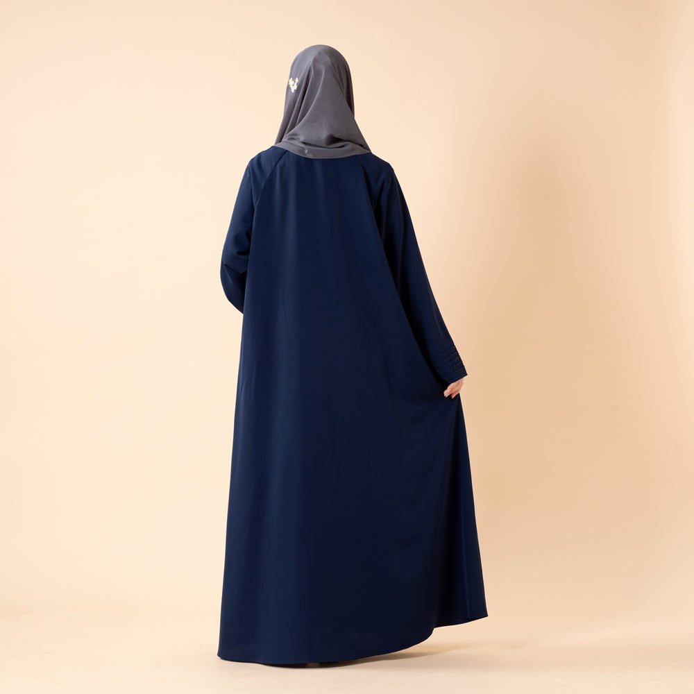 Serene Pleated Georgette Abaya Loose Full-Length Modest Style (MA254)