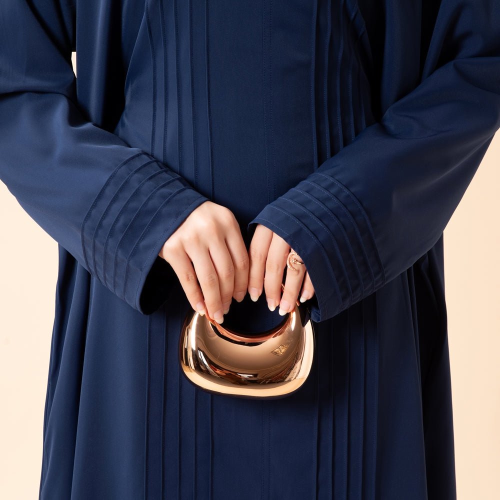 Serene Pleated Georgette Abaya Loose Full-Length Modest Style (MA254)
