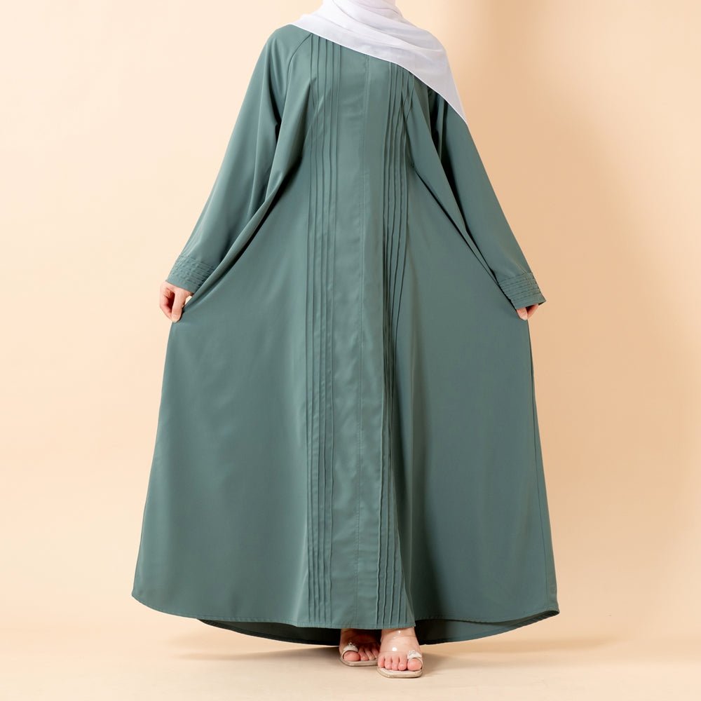 Serene Pleated Georgette Abaya Loose Full-Length Modest Style (MA254)