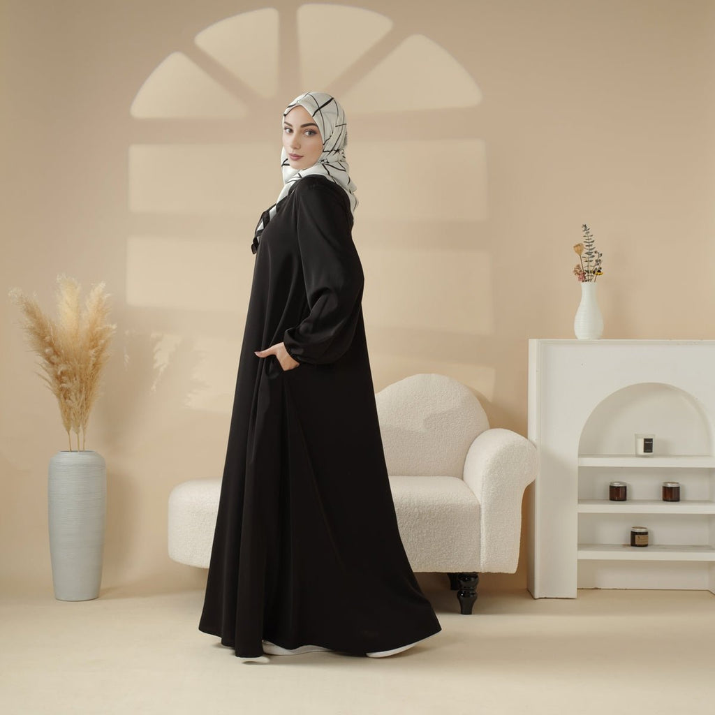Essential Premium Versatile Pockets Umbrella Cut Abaya (MA113)