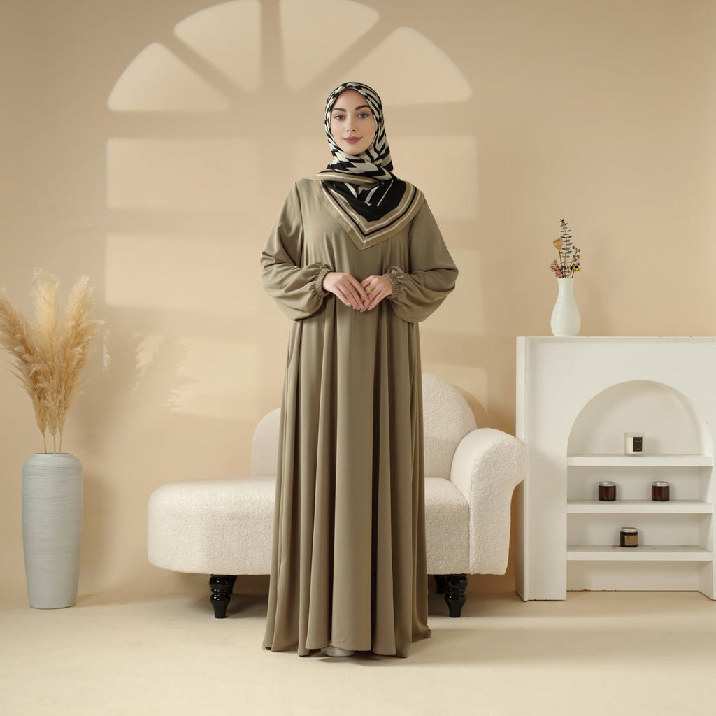 Essential Premium Versatile Pockets Umbrella Cut Abaya (MA113)