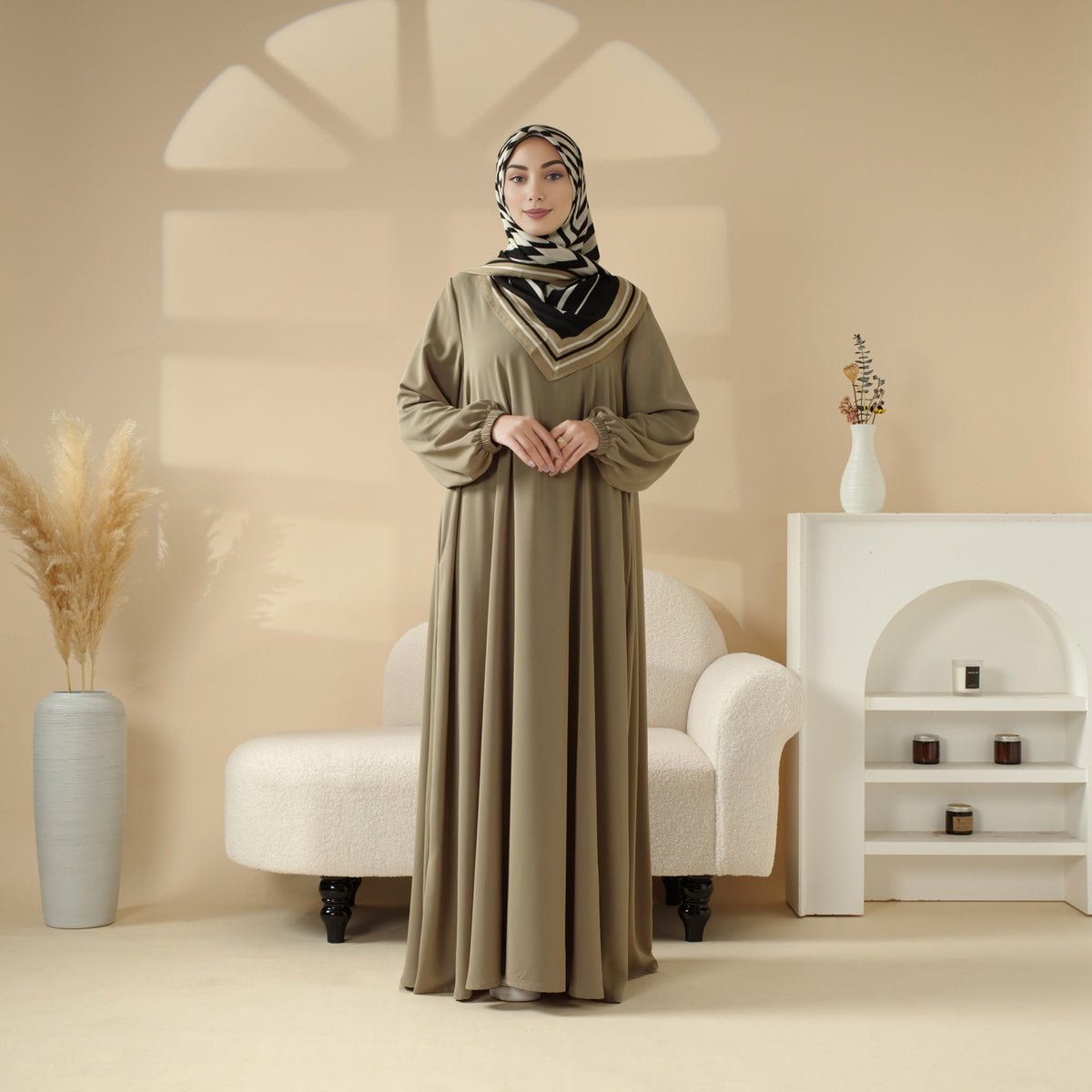 Essential Premium Versatile Pockets Umbrella Cut Abaya (MA113)