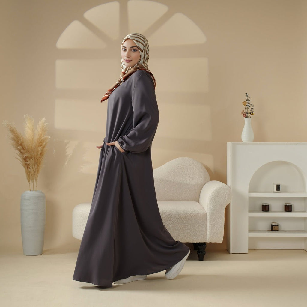Essential Premium Versatile Pockets Umbrella Cut Abaya (MA113)