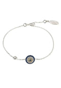 Sterling Silver Evil Eye Bracelet – 925 Silver w/ Zircons