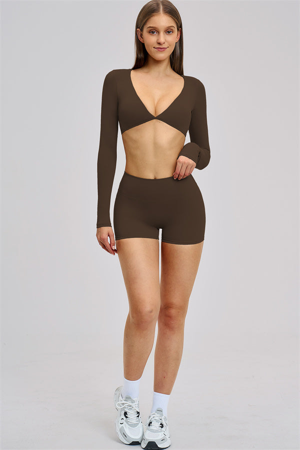 The Zestful Long Sleeve Crop Top