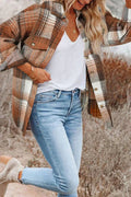 Pink & Grey Button Up Plaid Flannel Shacket – Femstylo