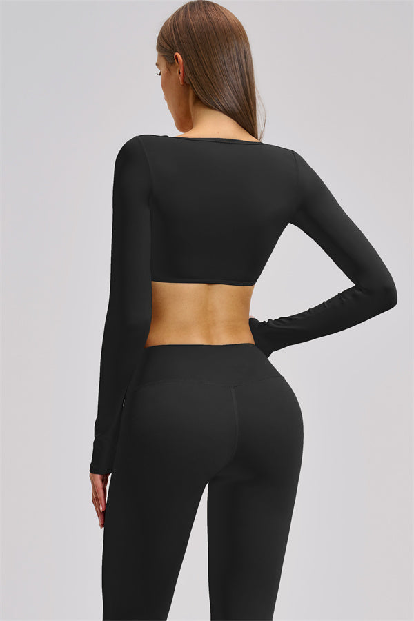 The Zestful Long Sleeve Crop Top