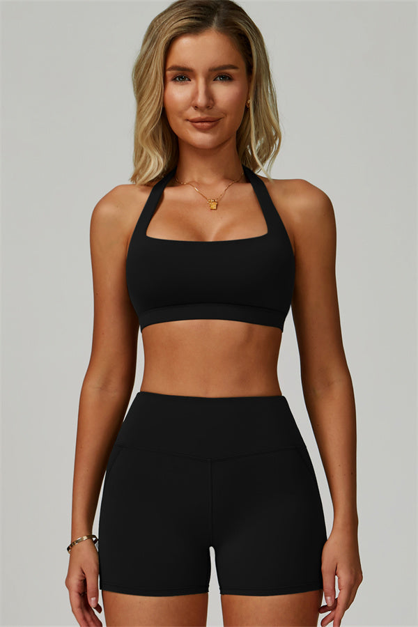 The Bold Halter Sports Bra Shorts 2-Piece Set