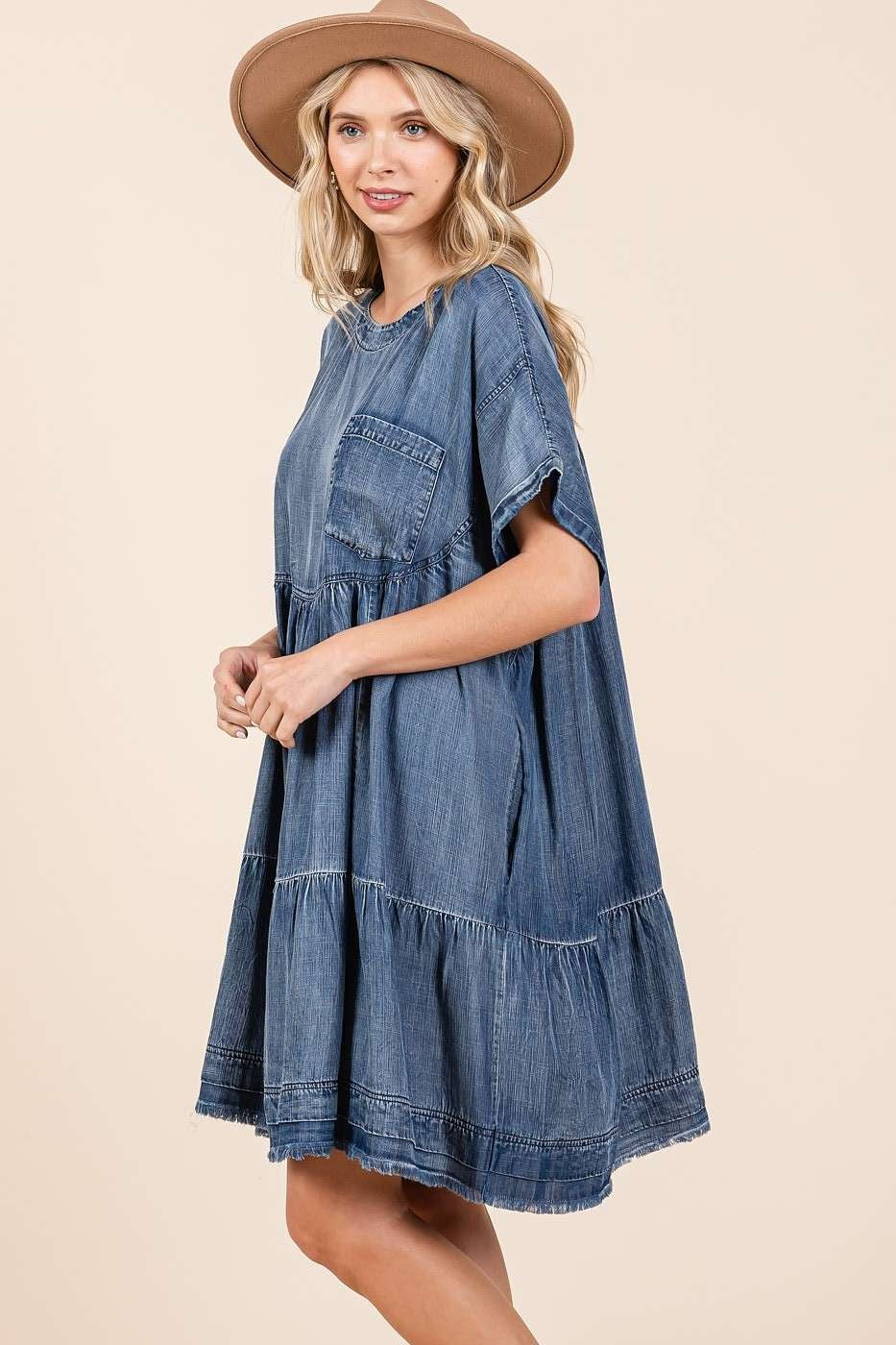 Oversized Mini Dress Relaxed Fit Boho Design Comfortable And Breathable Women Dress