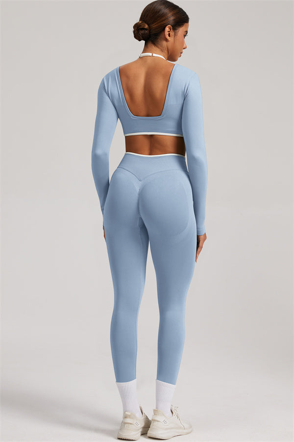 The Elevate Long Sleeve Crop top Leggings 2-Piece Set
