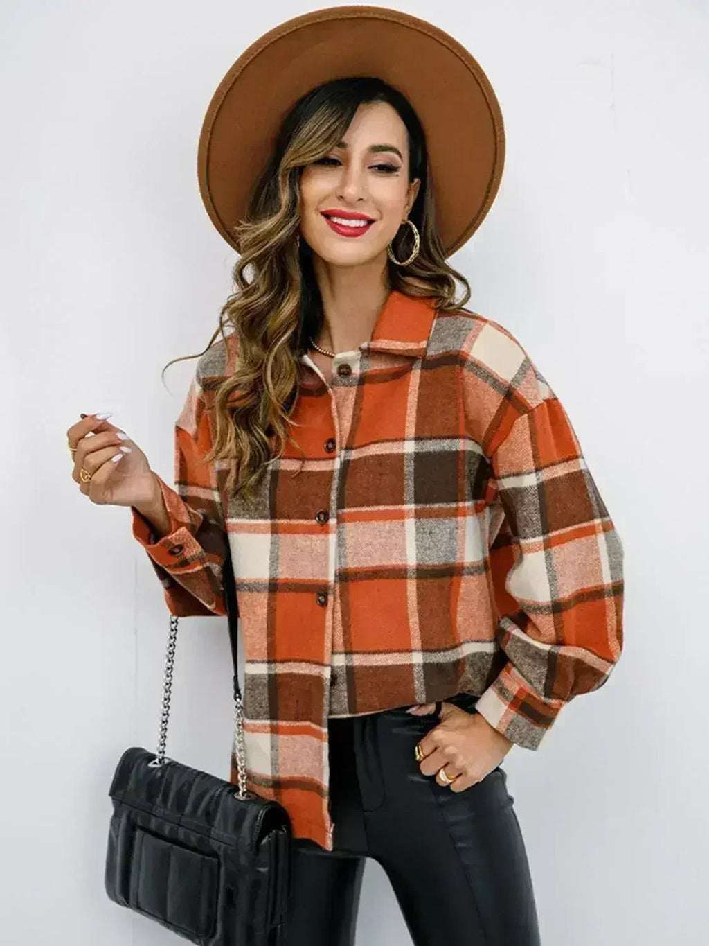 Pumpkin Spice Button-Down Jacket