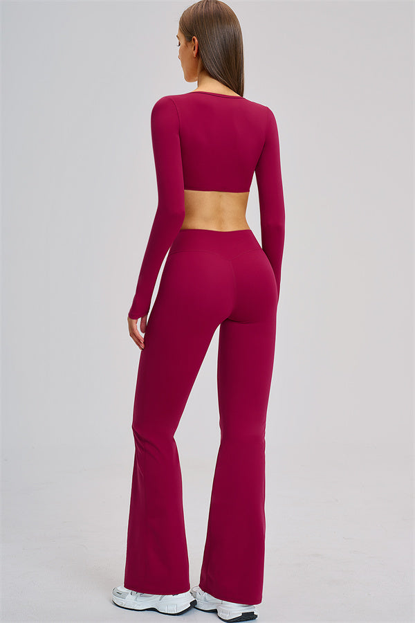 The Zestful Long Sleeve Crop Top