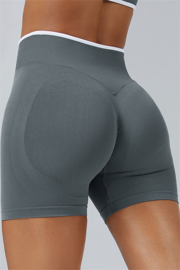 The Elevate Long Sleeve Crop top Shorts 2-Piece Set