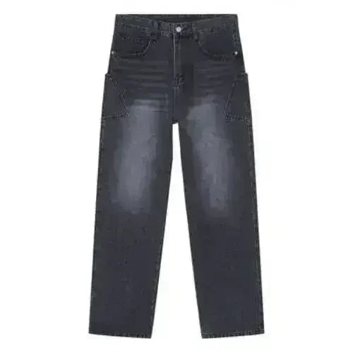 Wide Leg Men's Jeans with Pockets