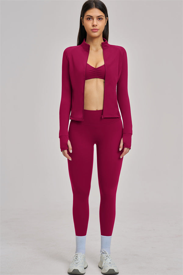 The Swoon Jacket Sports Bra Leggings 3-Piece Set