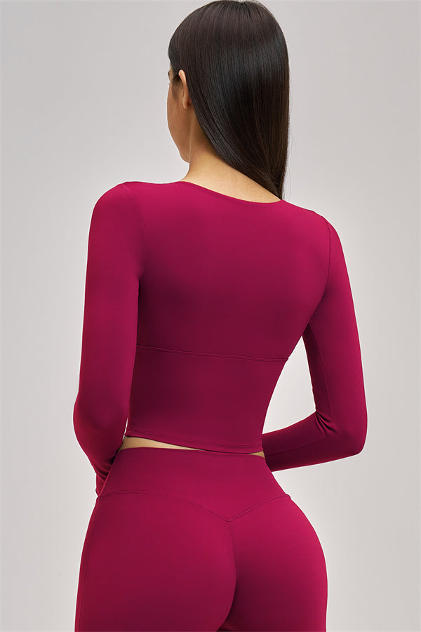 The Swoon Long Sleeve Crop top Shorts 2-Piece Set
