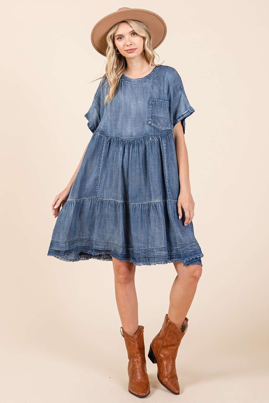 Oversized Mini Dress Relaxed Fit Boho Design Comfortable And Breathable Women Dress