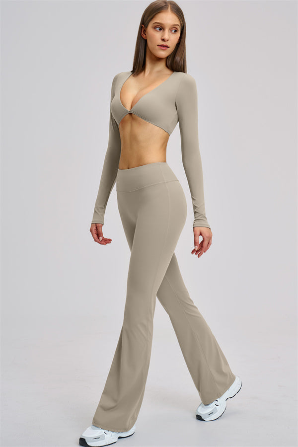 The Zestful Long Sleeve Crop Top