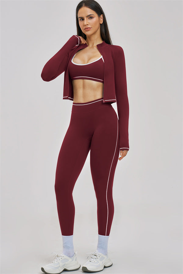The Unbound Jacket Sports Bra Leggings 3-Piece Set