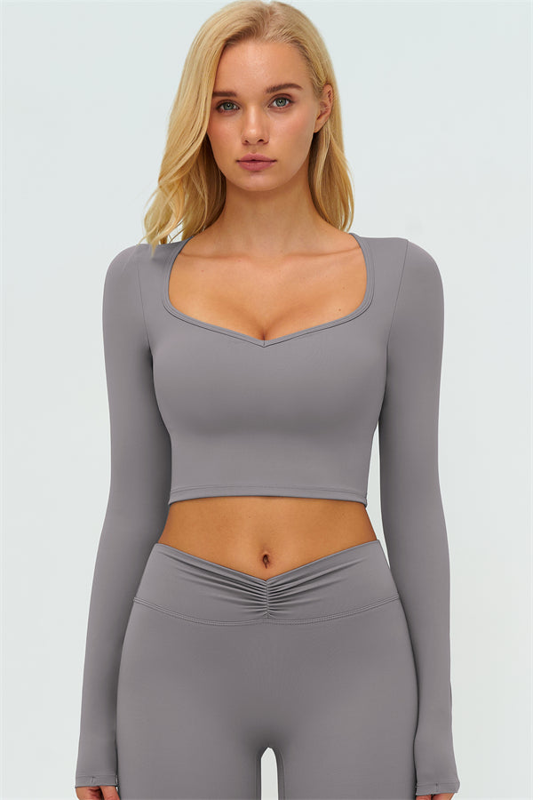 The Lushness Long Sleeve Crop top Leggings 2-Piece Set