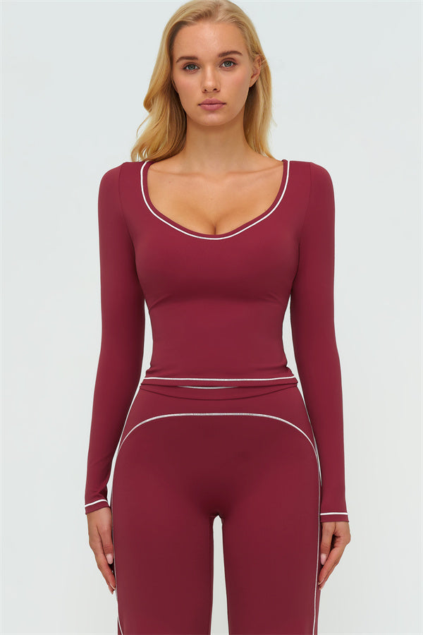 The Amara Long Sleeve T-shirt Flared Leggings 2-Piece Set