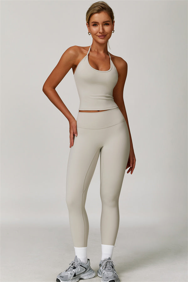 The Surge Halter Crop Top Leggings 2-Piece Set