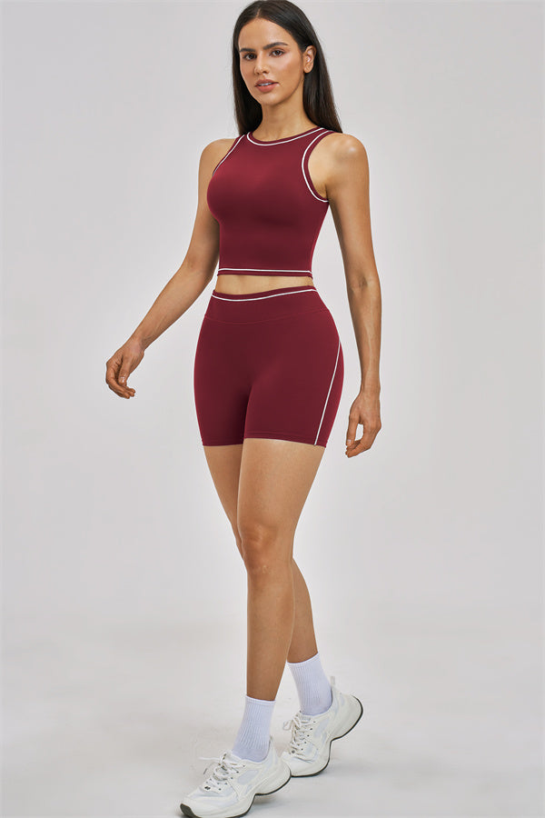 The Unbound Crop Top Shorts 2-Piece Set