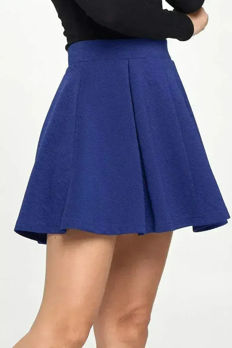 High-Waisted Pleated Skater Skirt - Flowy & Flirty | Femstylo