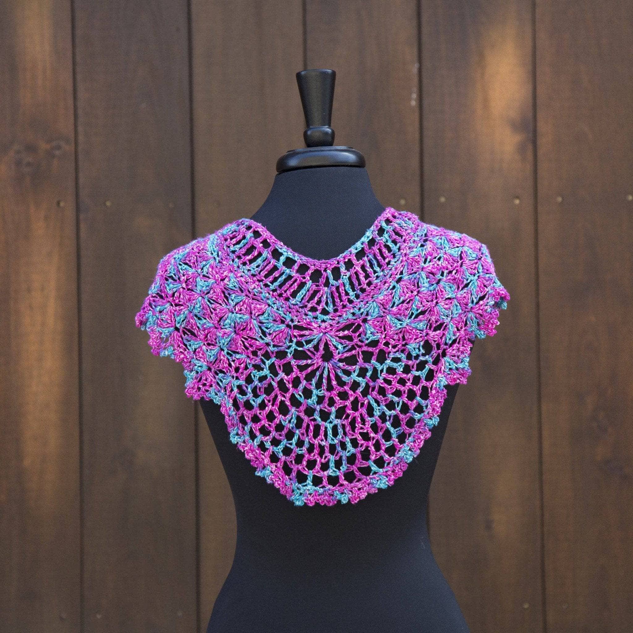 Fan Shell Shawlette Knit and Crochet Pattern