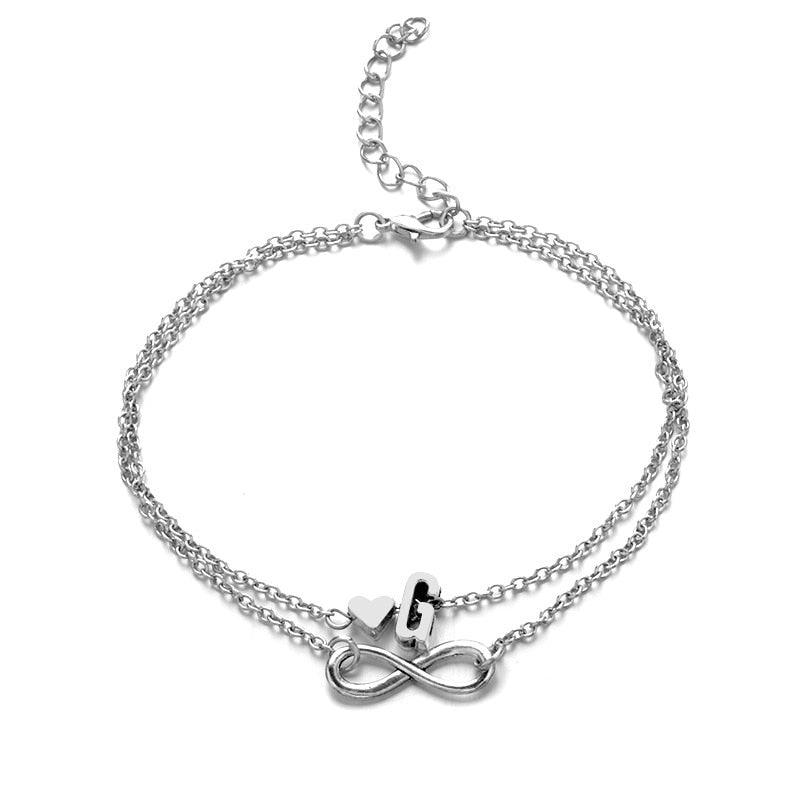 Fashion Bracelets Silver Color Geometric Infinity Symbol Letters Sterling Silver Adjustable Mother's Day Jewelry Gift Birthday Valentine’s Day Gifts For Women Mom Wife Girls