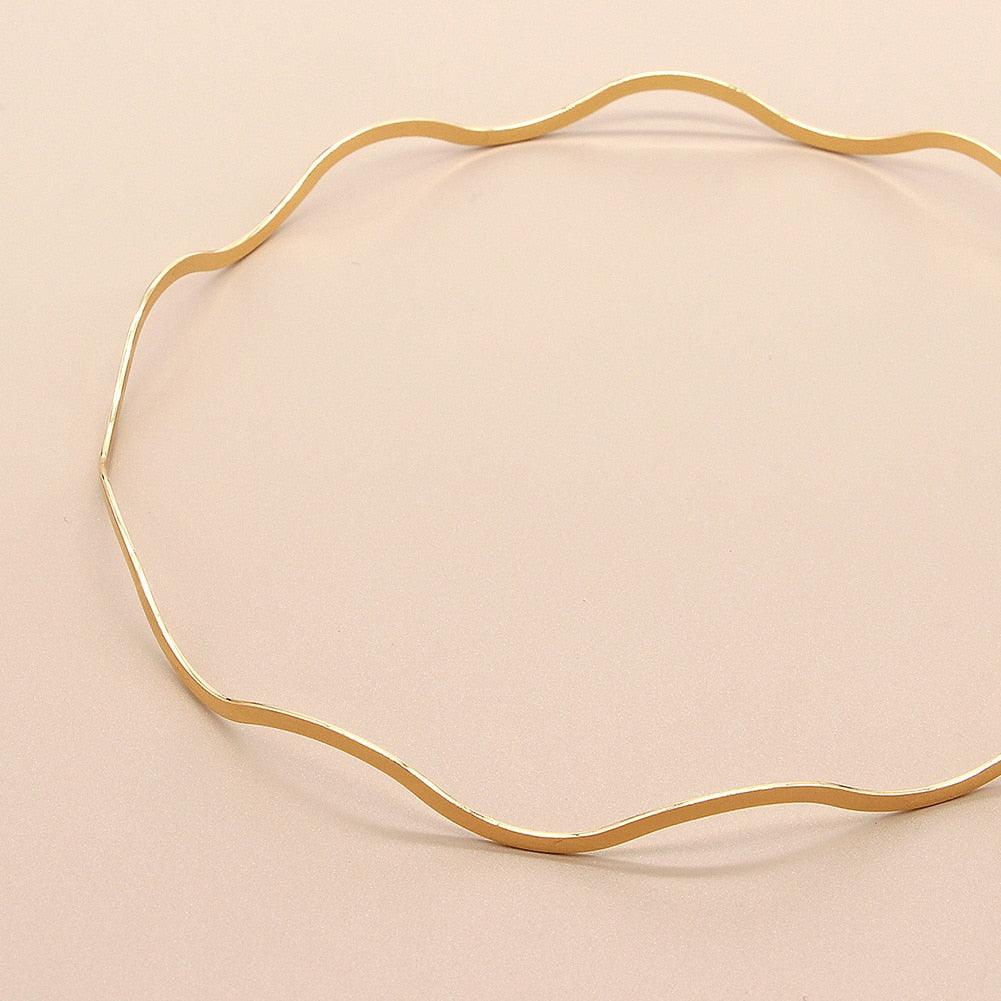 Fashion Chic Metal Wave Invisible Headband Gold Thin Hair Hoop For Women Girls Wild Headwear Hair Styling Tool Gorgeous Hair Accessories For Women