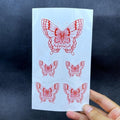 Fashion Tattoo Red Butterfly Stickers Waterproof For Arm Waist Leg Temporary Womens Tattoo