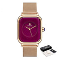 Fashion Women Watches White Leather Minimalist Rectangle Ladies Quartz Dress Wristwatch Fashion Leather Wrist Watch Rectangle Elegant Simple Dial Analog Quartz Dress Watch