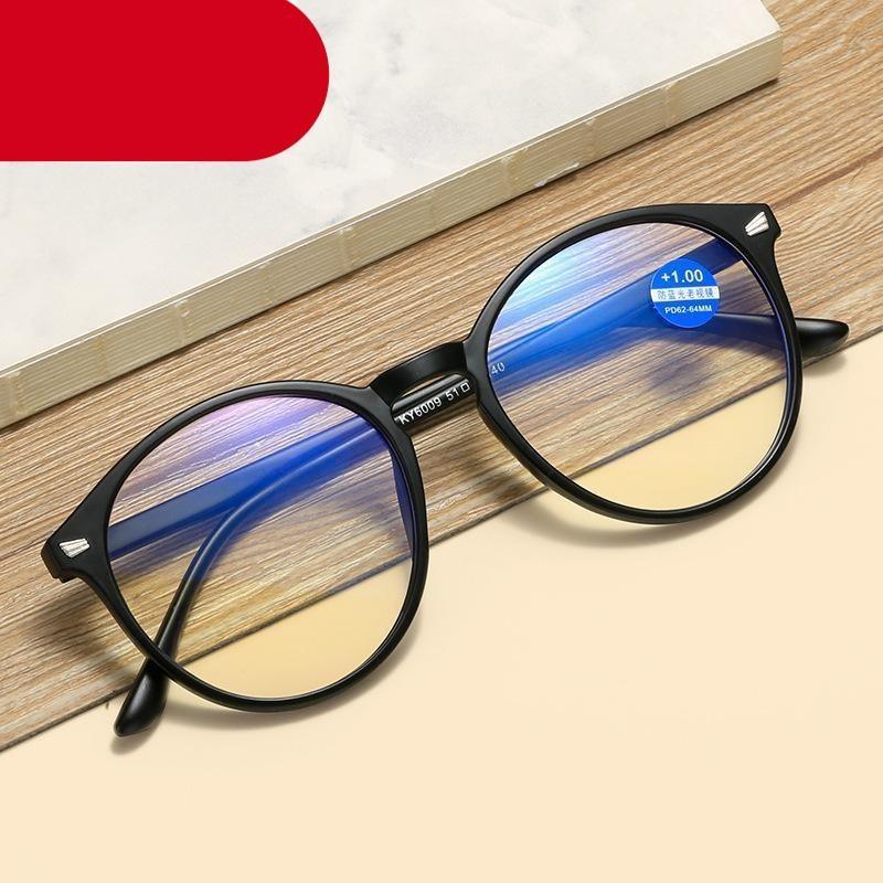 Fashionable Women And Men Round Reading Glasses Fashion Ultra Light Anti Blue Light Eyeglasses Unisex Stylish Eyeglasses Glasses Clear Lens Diopters +1+1.5+2+2.5+3+3.5+4