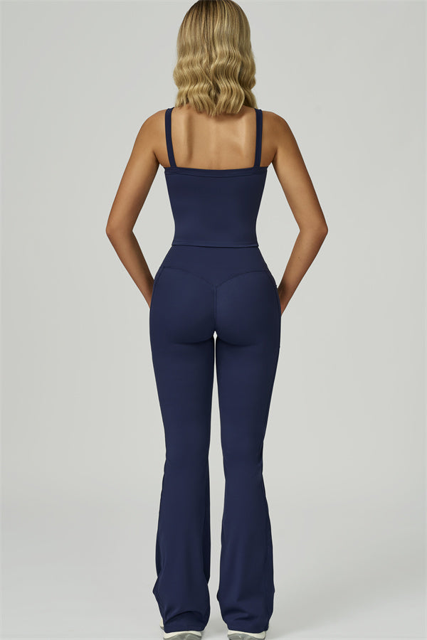 The Flourish Crop Tank Flared Leggings 2-Piece Set