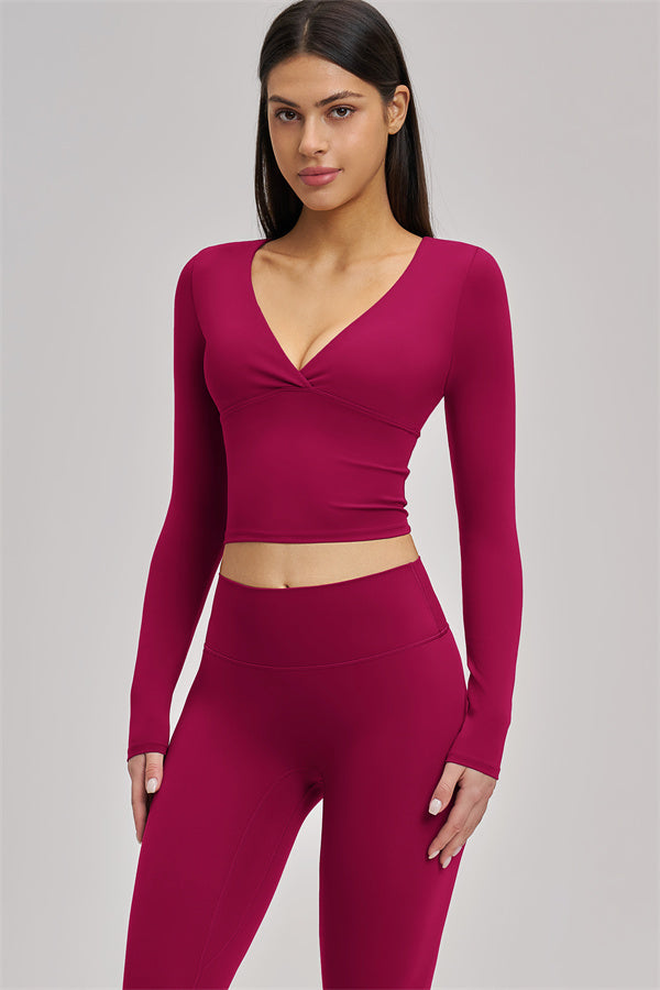 The Swoon Long Sleeve Crop top Leggings 2-Piece Set