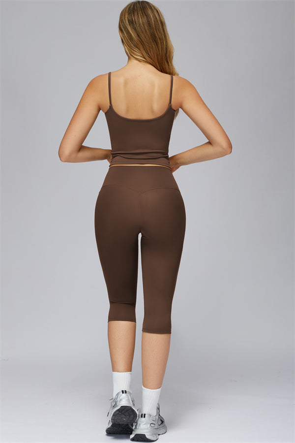 The FlexCore Crop Tank Capri Leggings 2-Piece Set
