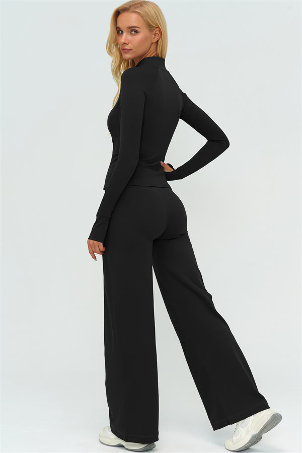 The Twirl Zip Jacket New Straight Leg Pants 2-Piece Set