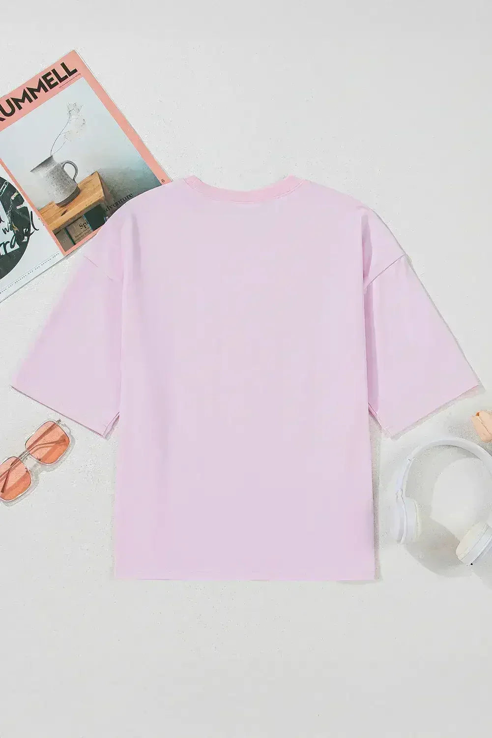 White Flag Bow Graphic Crewneck Tee