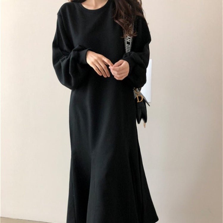 Fleece-Lined Sweatshirt Mermaid Dress(MS193)