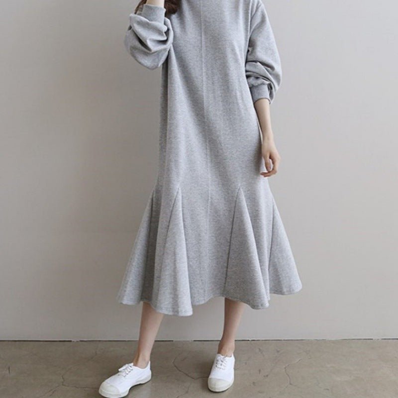 Fleece-Lined Sweatshirt Mermaid Dress(MS193)