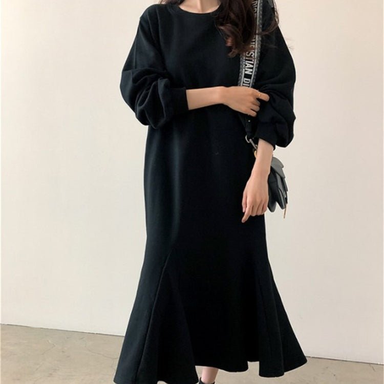 Fleece-Lined Sweatshirt Mermaid Dress(MS193)