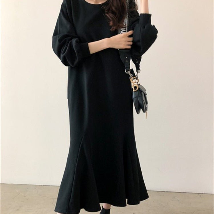 Fleece-Lined Sweatshirt Mermaid Dress(MS193)