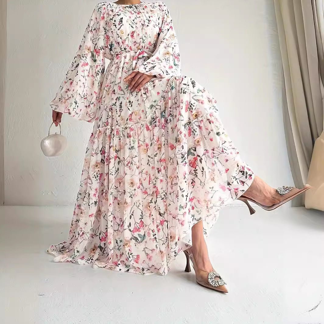 Floral Chiffon Dress(MA408)